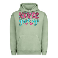 Pigment Oil Green never give up Urban Hoodie - JahusDesignShop
