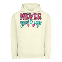 Pigment Pistachio never give up Urban Hoodie - JahusDesignShop