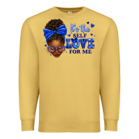 Antique Gold sorority colors it's the self love for me afro wom Premium Sweatshirt - texasbilliewilder