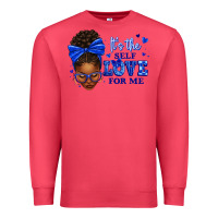 Cardinal sorority colors it's the self love for me afro wom Premium Sweatshirt - texasbilliewilder