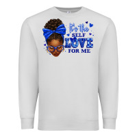Dove Grey sorority colors it's the self love for me afro wom Premium Sweatshirt - texasbilliewilder