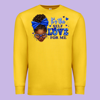 Premium Sweatshirt sorority colors it's the self love for me afro wom