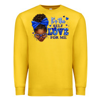 Lemon sorority colors it's the self love for me afro wom Premium Sweatshirt - texasbilliewilder