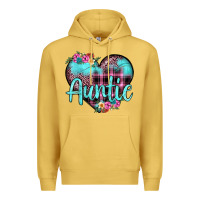 Antique Gold auntie leopard turquoise heart Premium Hoodie - JahusDesignShop