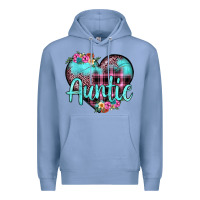 Colony Blue auntie leopard turquoise heart Premium Hoodie - JahusDesignShop
