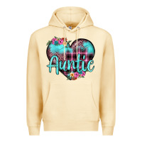 Pina Colada auntie leopard turquoise heart Premium Hoodie - JahusDesignShop