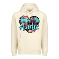 Sandshell auntie leopard turquoise heart Premium Hoodie - JahusDesignShop