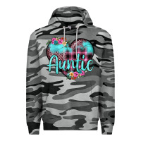 Slate Camo auntie leopard turquoise heart Premium Hoodie - JahusDesignShop