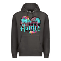 Smoke auntie leopard turquoise heart Premium Hoodie - JahusDesignShop