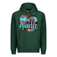 Sports Green auntie leopard turquoise heart Premium Hoodie - JahusDesignShop