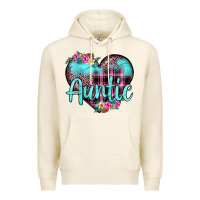 Tofu auntie leopard turquoise heart Premium Hoodie - JahusDesignShop