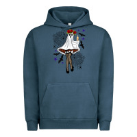 Pigment Midnight Navy freak ghost halloween Urban Hoodie - BundleAndBundleShop