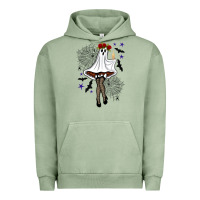 Pigment Oil Green freak ghost halloween Urban Hoodie - BundleAndBundleShop