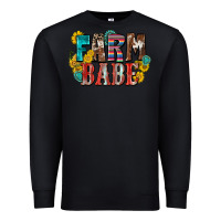 Black farm babe Premium Sweatshirt - Zillion Design Studio