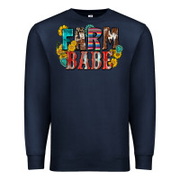 Navy farm babe Premium Sweatshirt - Zillion Design Studio
