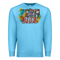 Ocean Blue farm babe Premium Sweatshirt - Zillion Design Studio