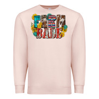 Pale Pink farm babe Premium Sweatshirt - Zillion Design Studio