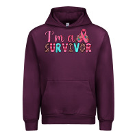 Mauve Wine i'm a survivor Urban Hoodie - JahusDesignShop