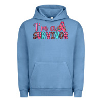 Pigment Pebble Blue i'm a survivor Urban Hoodie - JahusDesignShop