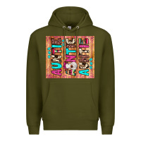 Army Green auntie heifer Premium Hoodie - JahusDesignShop