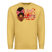 Antique Gold sorority colors red and white it's the self love f Premium Sweatshirt - texasbilliewilder