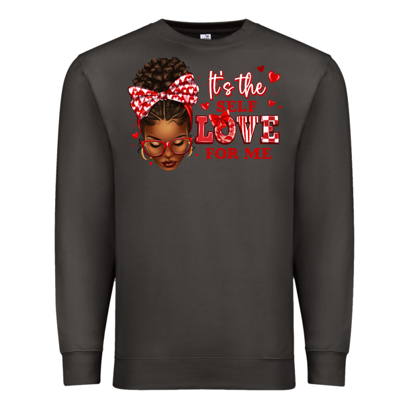 Sorority Colors Red And White It's The Self Love F Premium Sweatshirt by texasbilliewilder | Teevron