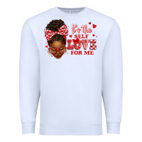 White sorority colors red and white it's the self love f Premium Sweatshirt - texasbilliewilder