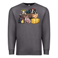 Charcoal Heather farm animals wagon Premium Sweatshirt - Zillion Design Studio