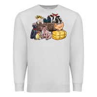Dove Grey farm animals wagon Premium Sweatshirt - Zillion Design Studio