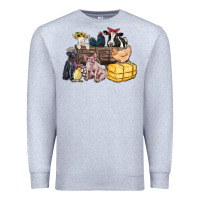 Heather Grey farm animals wagon Premium Sweatshirt - Zillion Design Studio