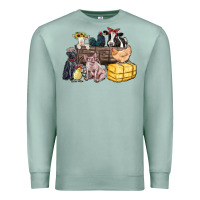 Seafoam farm animals wagon Premium Sweatshirt - Zillion Design Studio