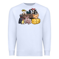 White farm animals wagon Premium Sweatshirt - Zillion Design Studio