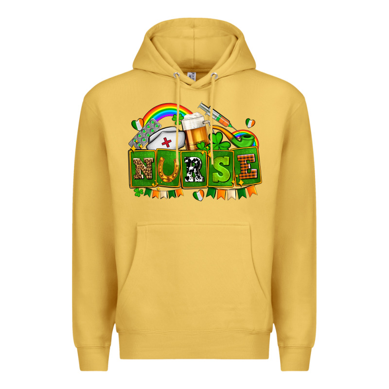 St Patricks Nurse Premium Hoodie by AdoDesignShop | Teevron