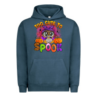 Pigment Midnight Navy too cute to spook with owl Urban Hoodie - Artiststas