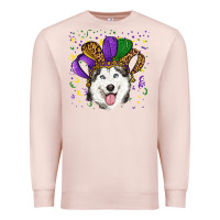 Pale Pink Mardi gras hat husky Premium Sweatshirt - RanaPortraitStore