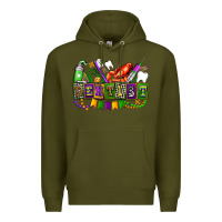 Army Green mardi gras dentist Premium Hoodie - AdoDesignShop
