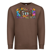 Chestnut she is strong proverbs 31 25 Premium Sweatshirt - Zillion Design Studio