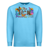 Ocean Blue she is strong proverbs 31 25 Premium Sweatshirt - Zillion Design Studio