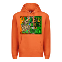 Carrot irish flag with shamrocks  dead inside but lucky Premium Hoodie - AdoDesignShop