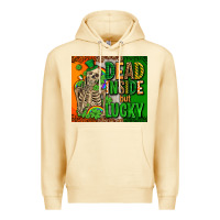 Pina Colada irish flag with shamrocks  dead inside but lucky Premium Hoodie - AdoDesignShop