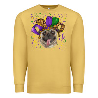 Antique Gold Mardi gras hat pug Premium Sweatshirt - RanaPortraitStore