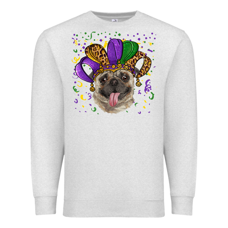 Mardi Gras Hat Pug Premium Sweatshirt by RanaPortraitStore | Teevron