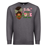 Charcoal Heather sorority colors it's the self love for me afro wom Premium Sweatshirt - texasbilliewilder
