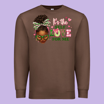 Premium Sweatshirt sorority colors it's the self love for me afro wom