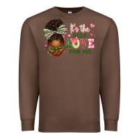 Chestnut sorority colors it's the self love for me afro wom Premium Sweatshirt - texasbilliewilder