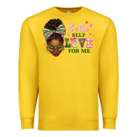 Lemon sorority colors it's the self love for me afro wom Premium Sweatshirt - texasbilliewilder
