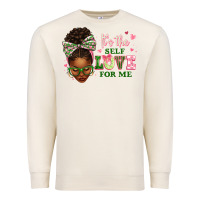 Sandshell sorority colors it's the self love for me afro wom Premium Sweatshirt - texasbilliewilder