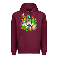 Burgundy nurse  st patricks Premium Hoodie - AdoDesignShop