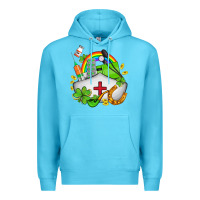 Ocean Blue nurse  st patricks Premium Hoodie - AdoDesignShop
