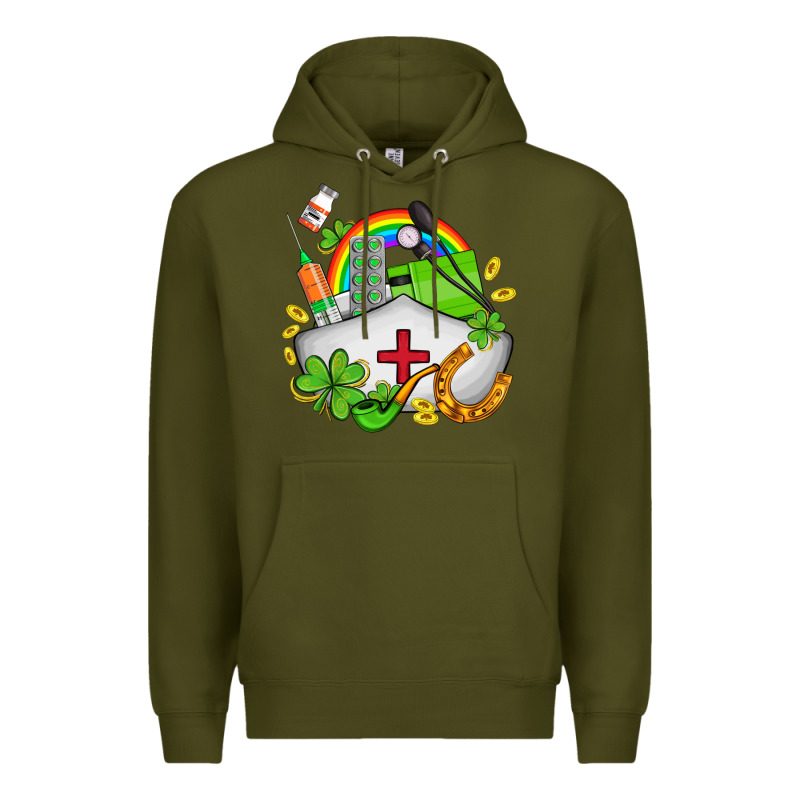 Nurse  St Patricks Premium Hoodie by AdoDesignShop | Teevron